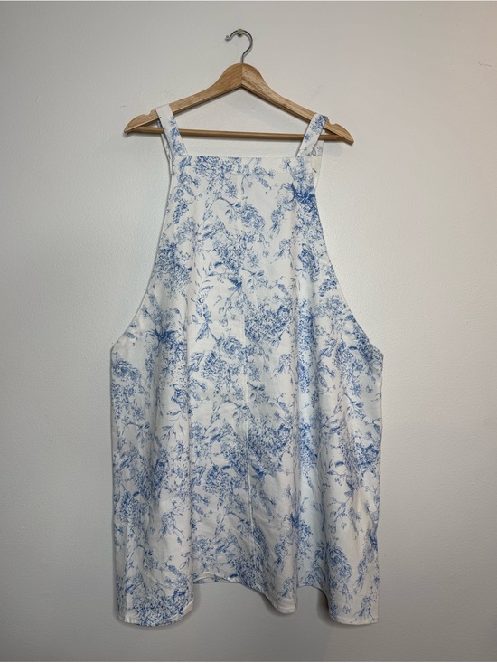 ARULA Dresses & Skirts - Arula Toile de Jouy Blue & White Euro Summer Romantic Overall Dress Plus Size